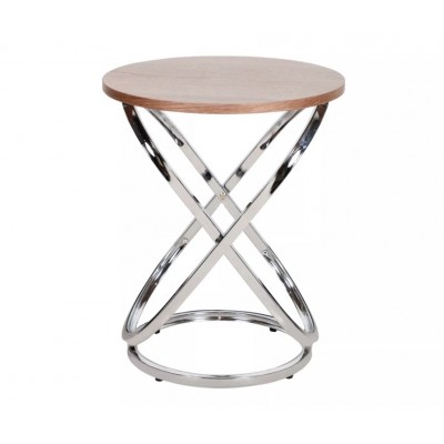 Стол журнальный SIGNAL EOS E орех/хром